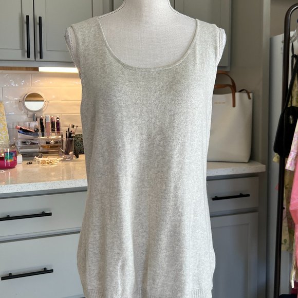 Chico's Heathered Sweater Cami Size Large (Chico's 2 see last image) - Picture 1 of 7
